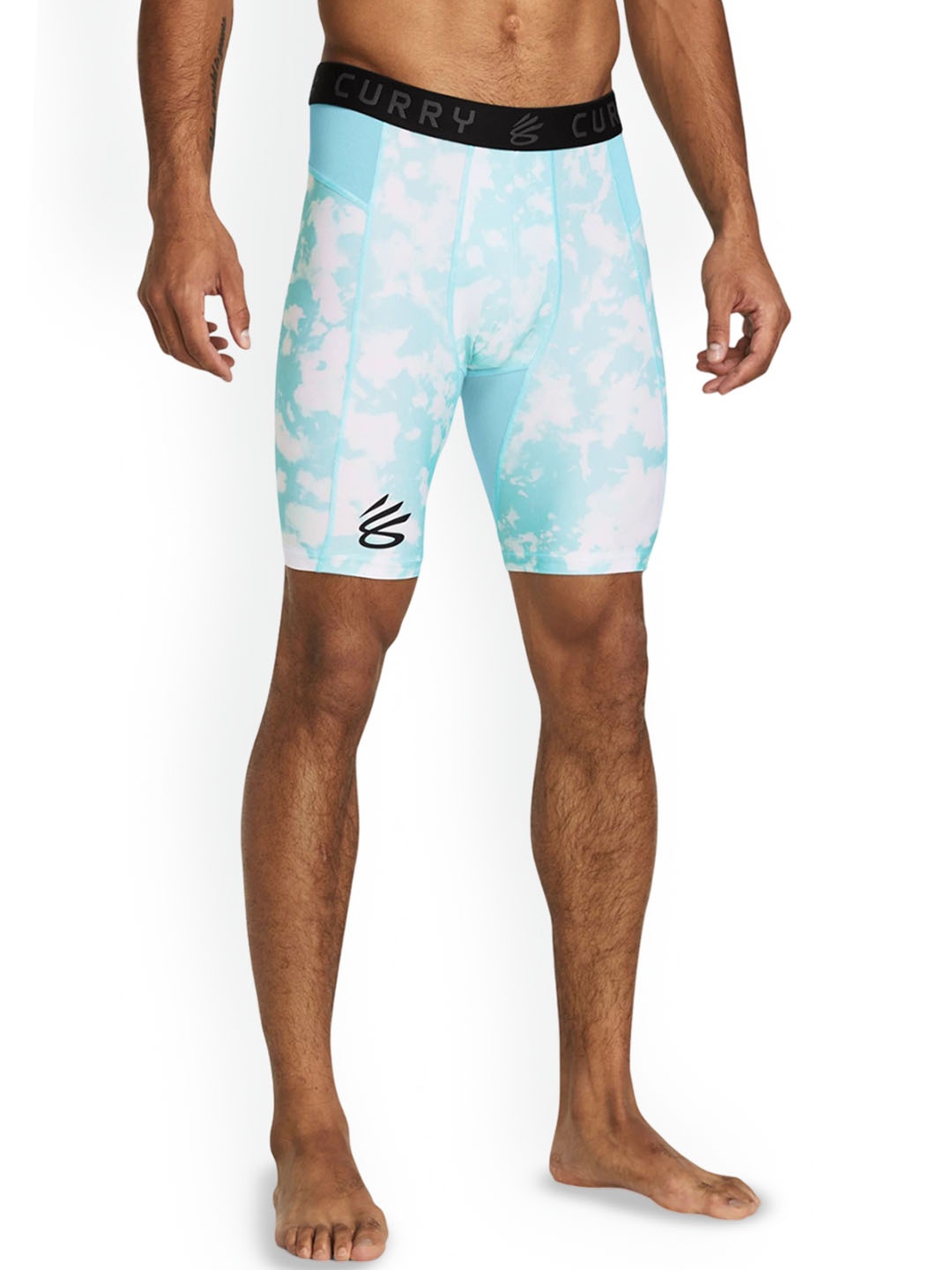 

UNDER ARMOUR Curry HeatGear Prtd Printed Sports Shorts, Blue