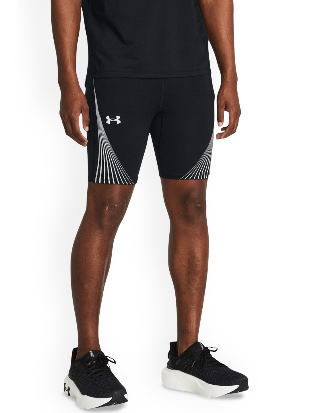 

UNDER ARMOUR QLIFIER RUSH HALF TIGHT Men Slim Fit Shorts, Black