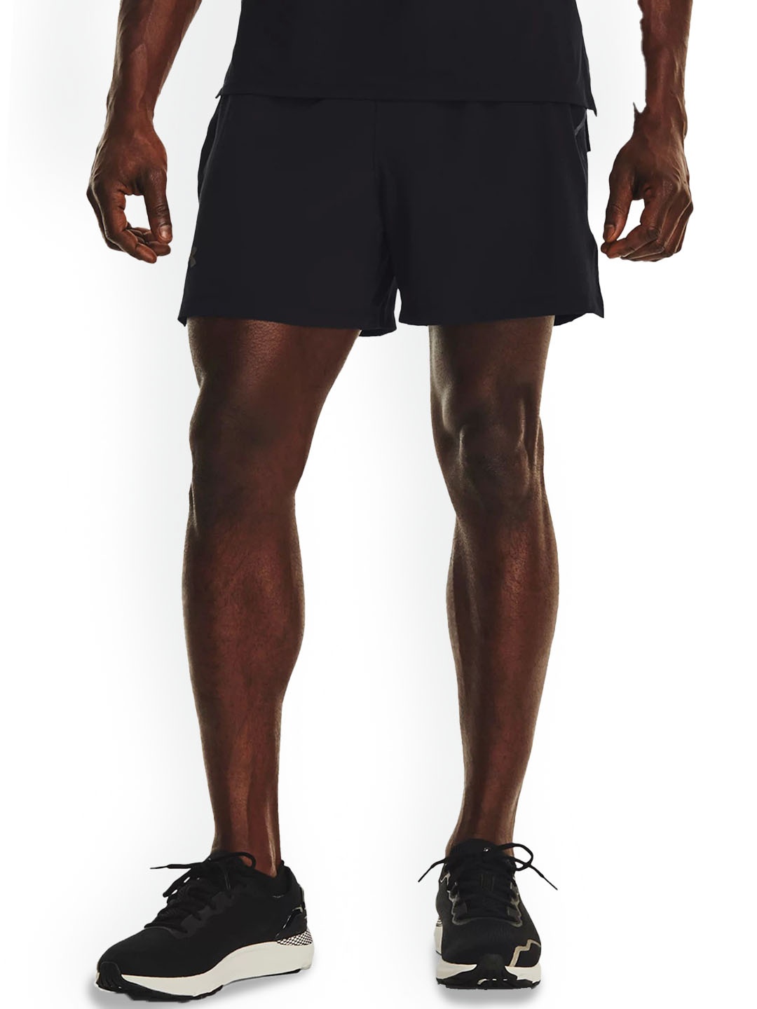 

UNDER ARMOUR Launch Pro 5'' Men solid Mid Rise Slim Fit Above knee Sports Shorts, Black