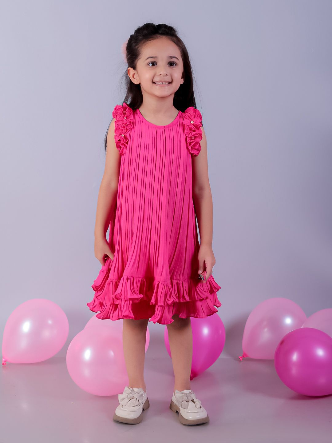 

LIL DRAMA Girls A-Line Dress, Pink