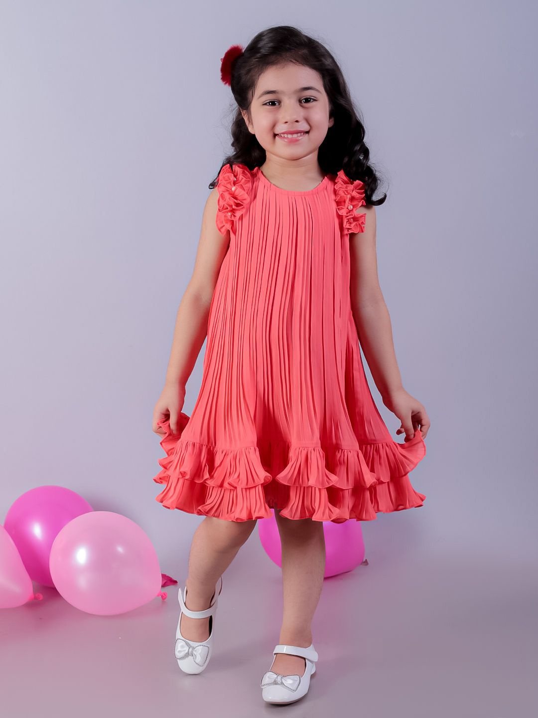 

LIL DRAMA Floral A-Line Dress, Peach