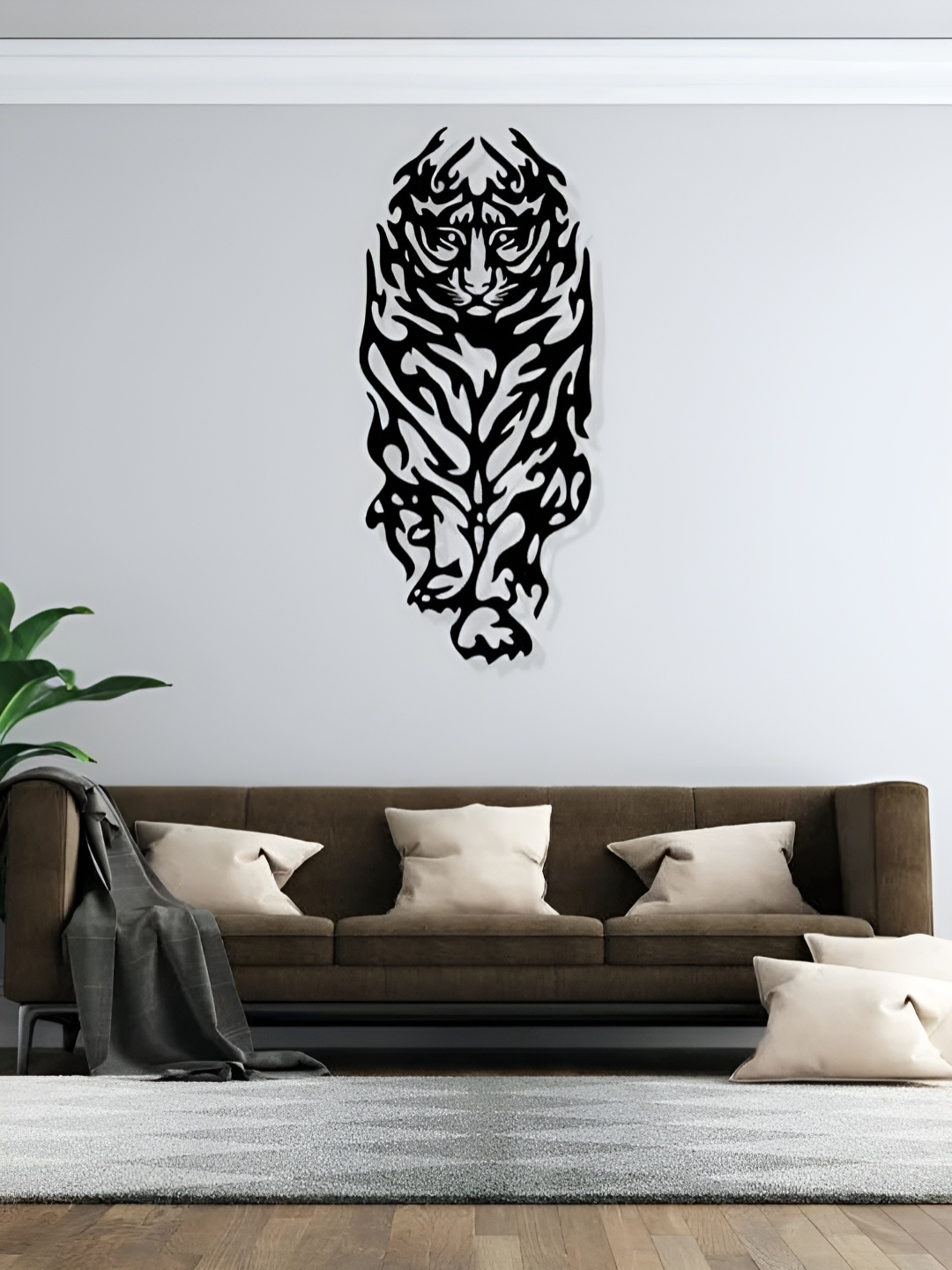 

ARTROOMS Black Tiger Metal Wall Hanging