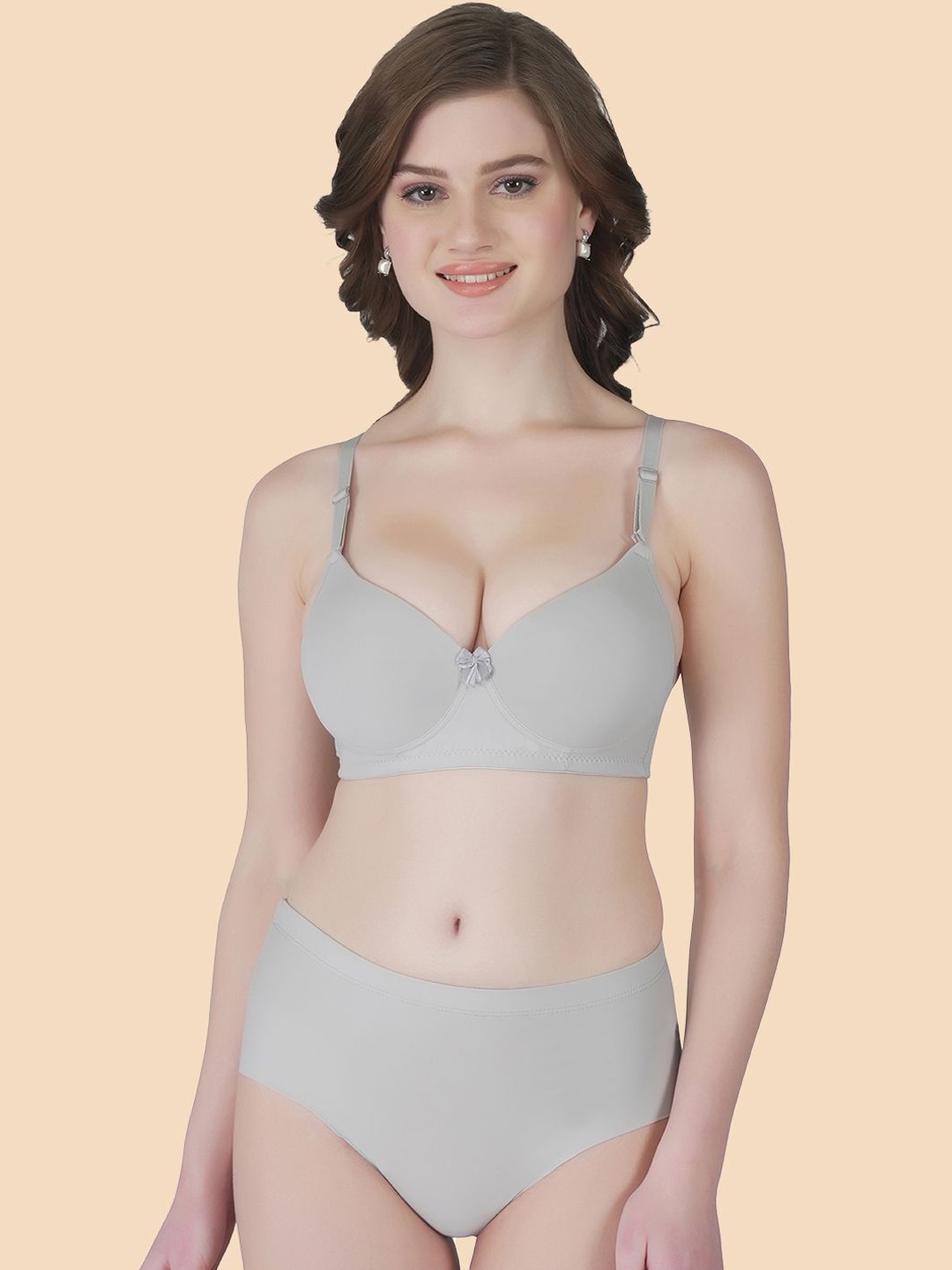 

Tweens Heavily Padded Lingerie Set TW-91035-GRY-PAN-1PC, Grey
