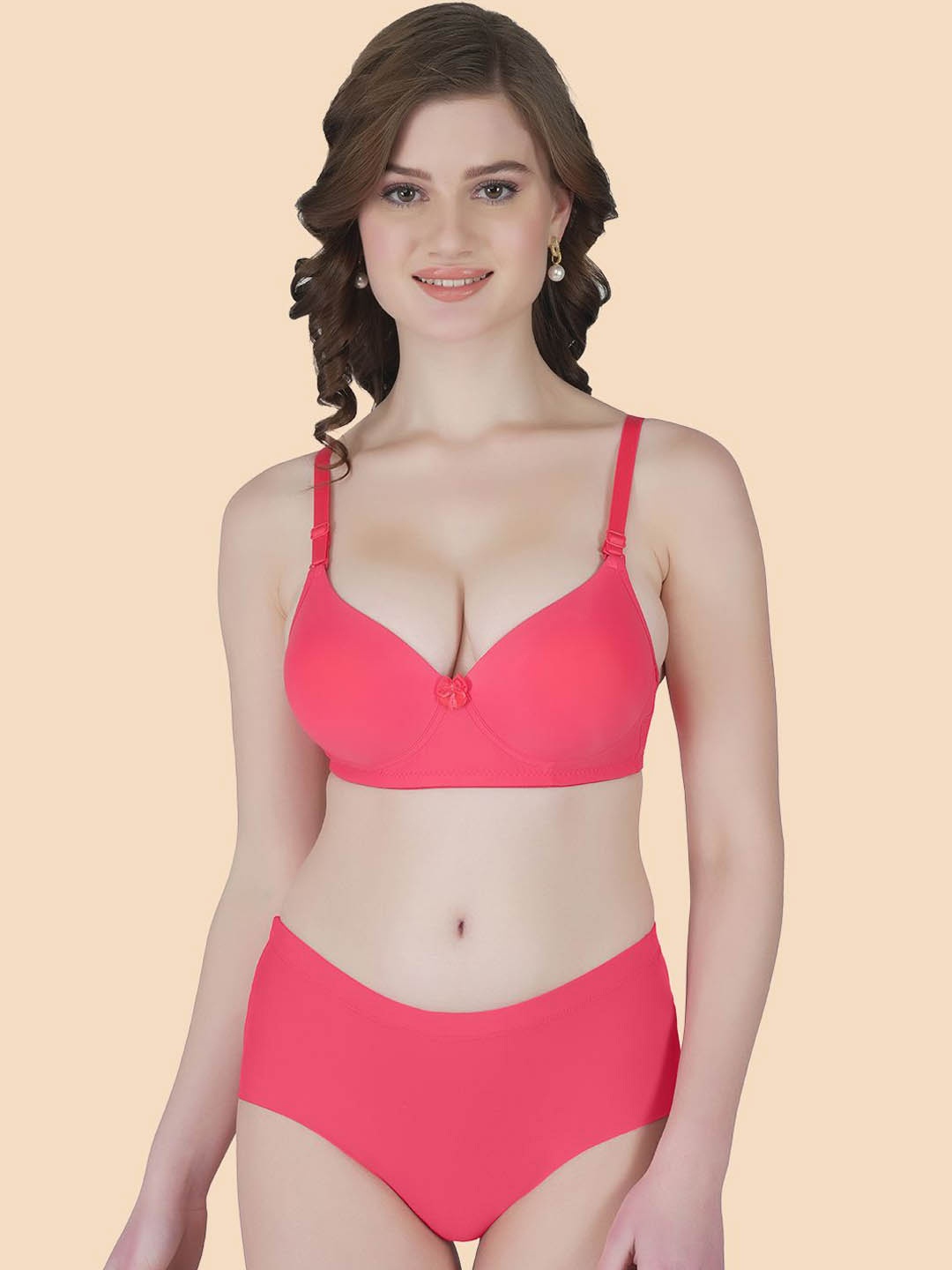 

Tweens Heavily Padded Lingerie Set, Coral