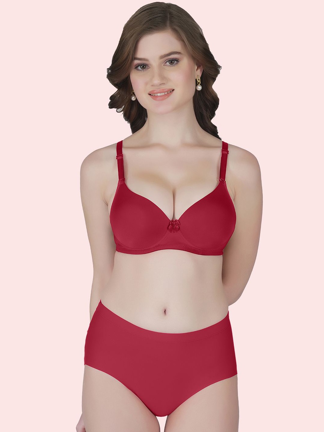 

Tweens Heavily Padded Lingerie Set TW-91570-MR-PAN-1PC, Maroon