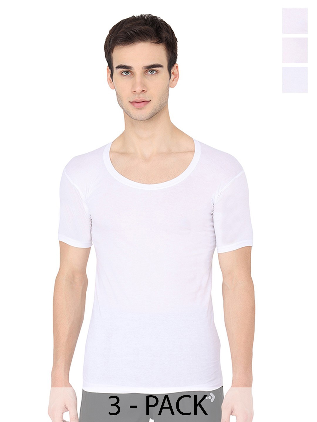 

KANSAL Pack Of 3 Cotton Undershirt Innerwear Vest 5-MACHU_RNS_P3, White