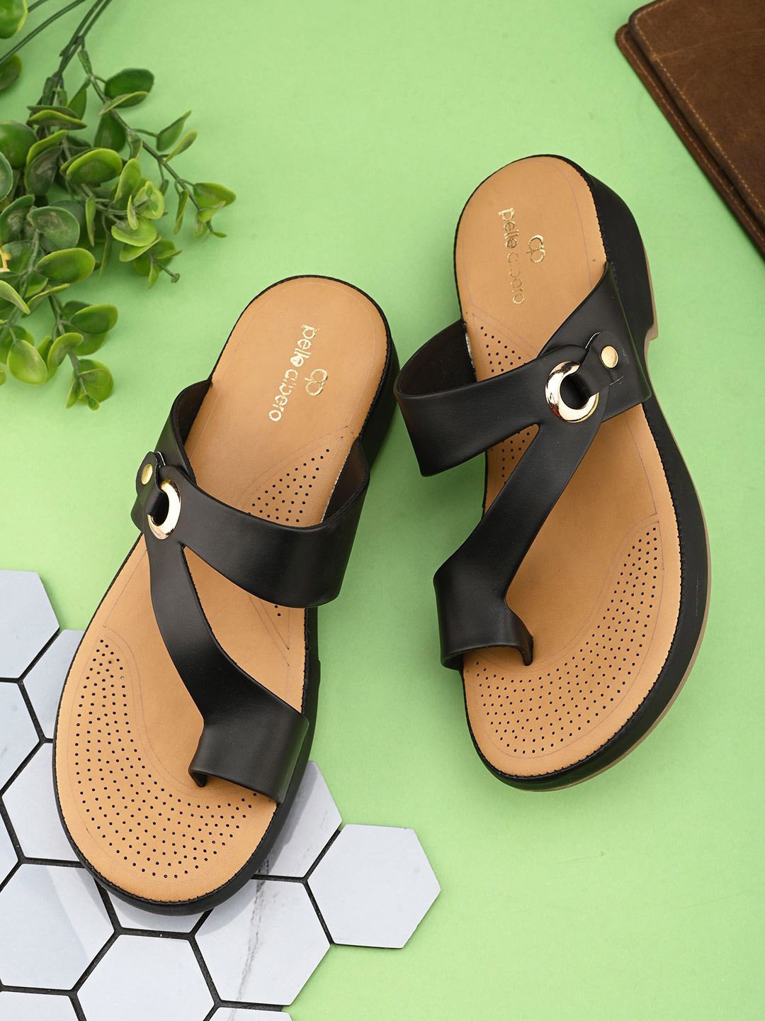 pelle albero Work Comfort Sandals, Black