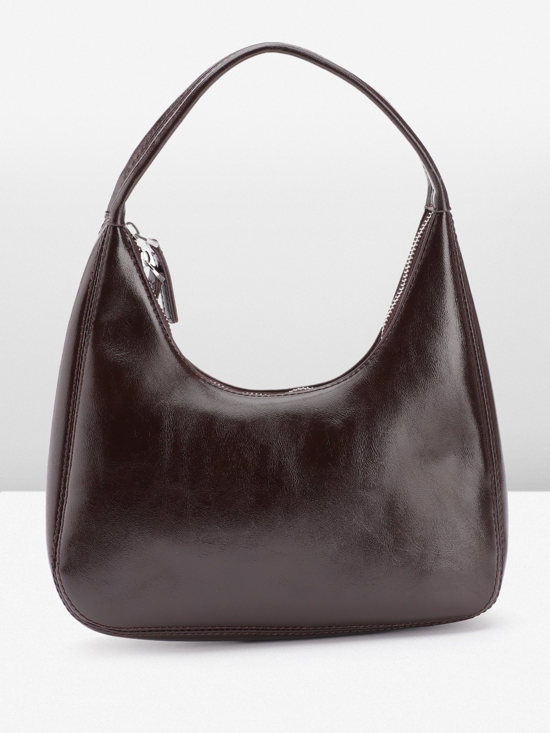 

MANGO Half Moon Shoulder Bag, Coffee brown
