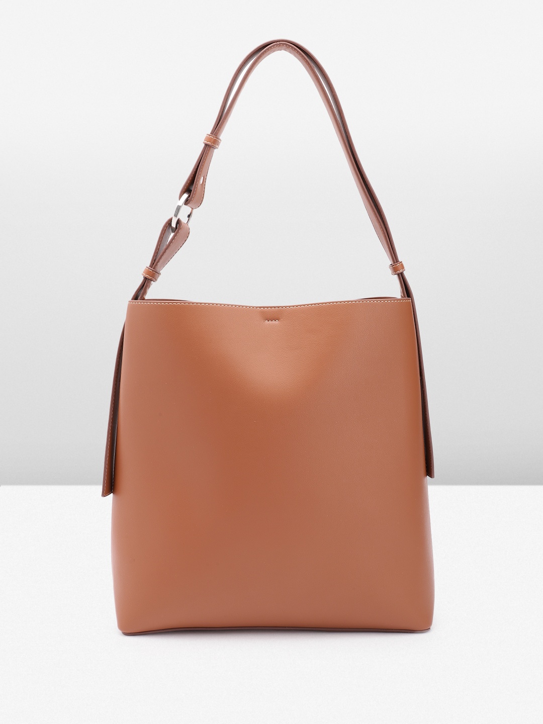 

MANGO Structured Shoulder Bag, Brown