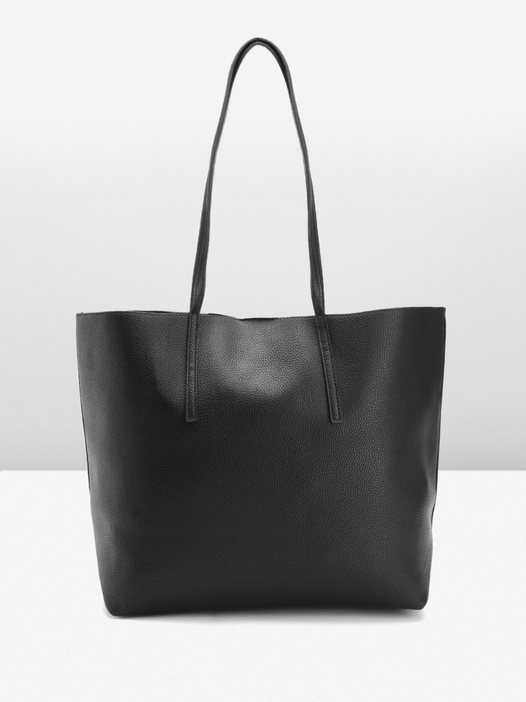 

MANGO Oversized Shopper Tote Bag, Black