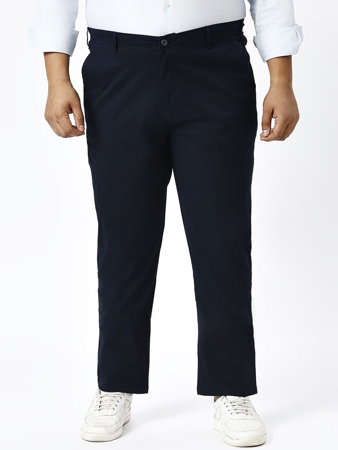 

ZUSH Men Plus Size Stretchable Chinos Trouser, Navy blue