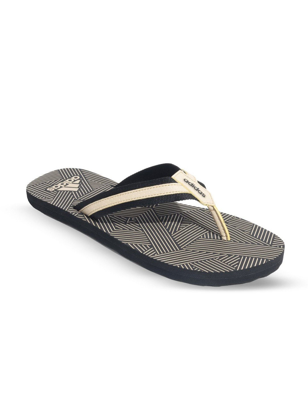 

ADIDAS Men Printed Thong Flip-Flops, Black