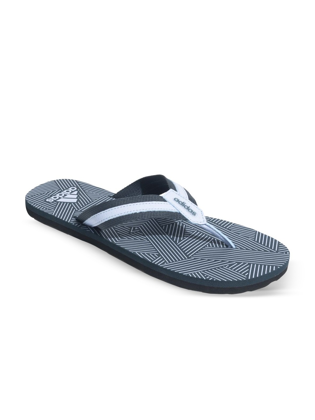 

ADIDAS Men Printed T-Strap Thong Flip-Flops, Blue