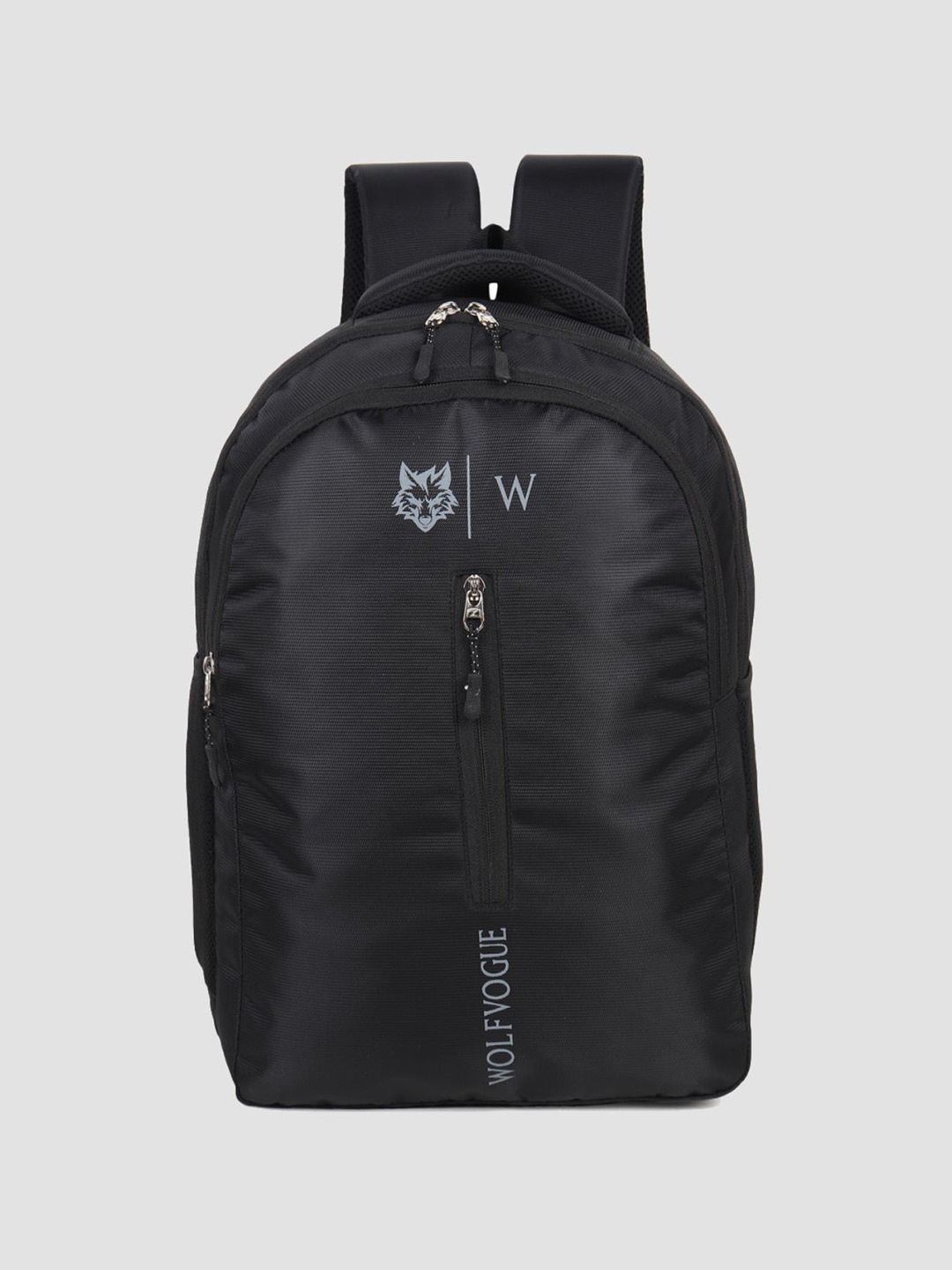 

Wolfvogue Unisex Brand Logo Backpack, Black