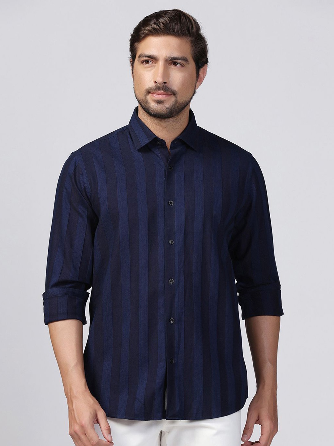 

Blackberrys Men Slim Fit Opaque Casual Shirt, Blue