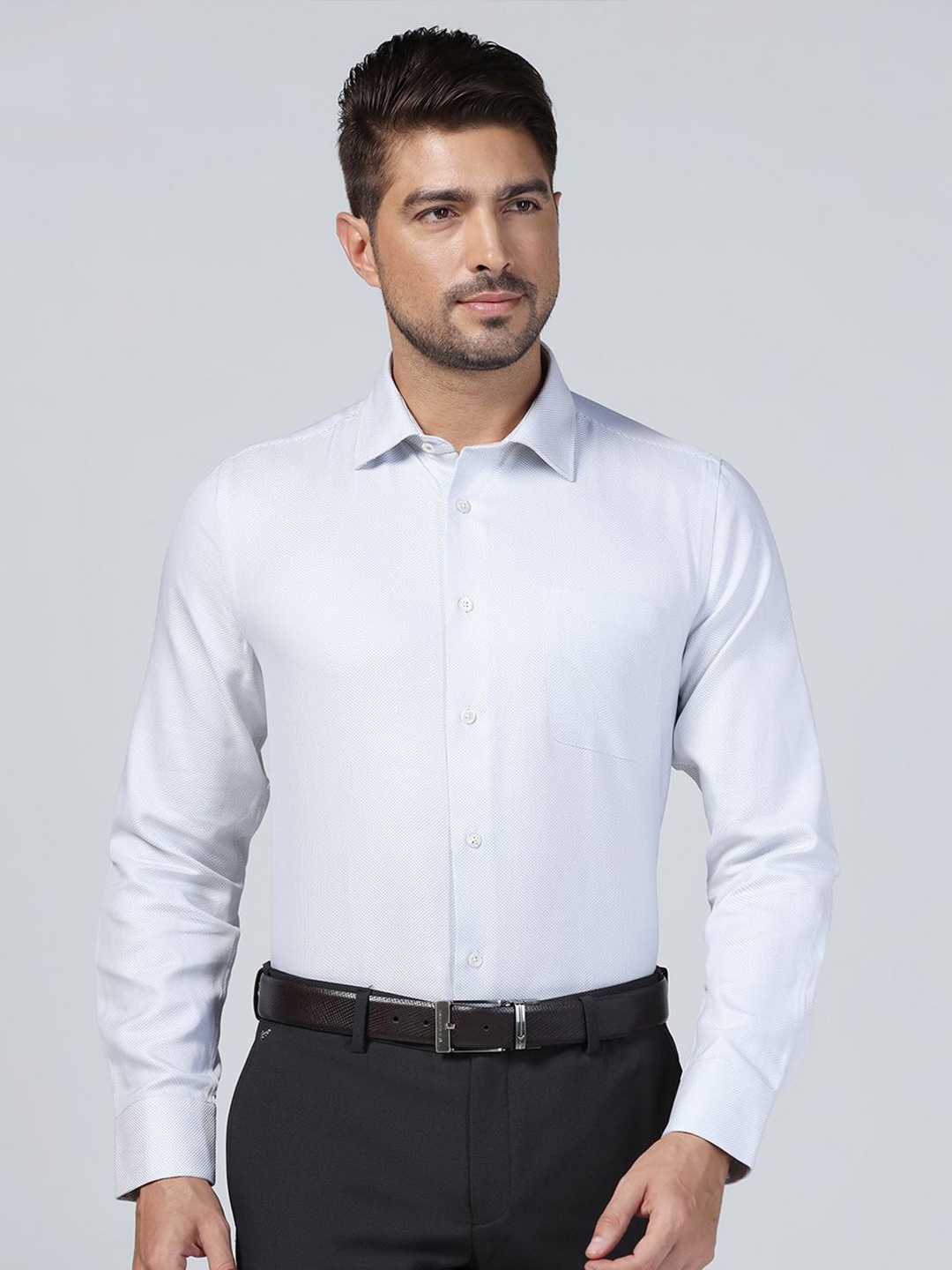 

Blackberrys Men Luxe Slim Fit Formal Shirt, White
