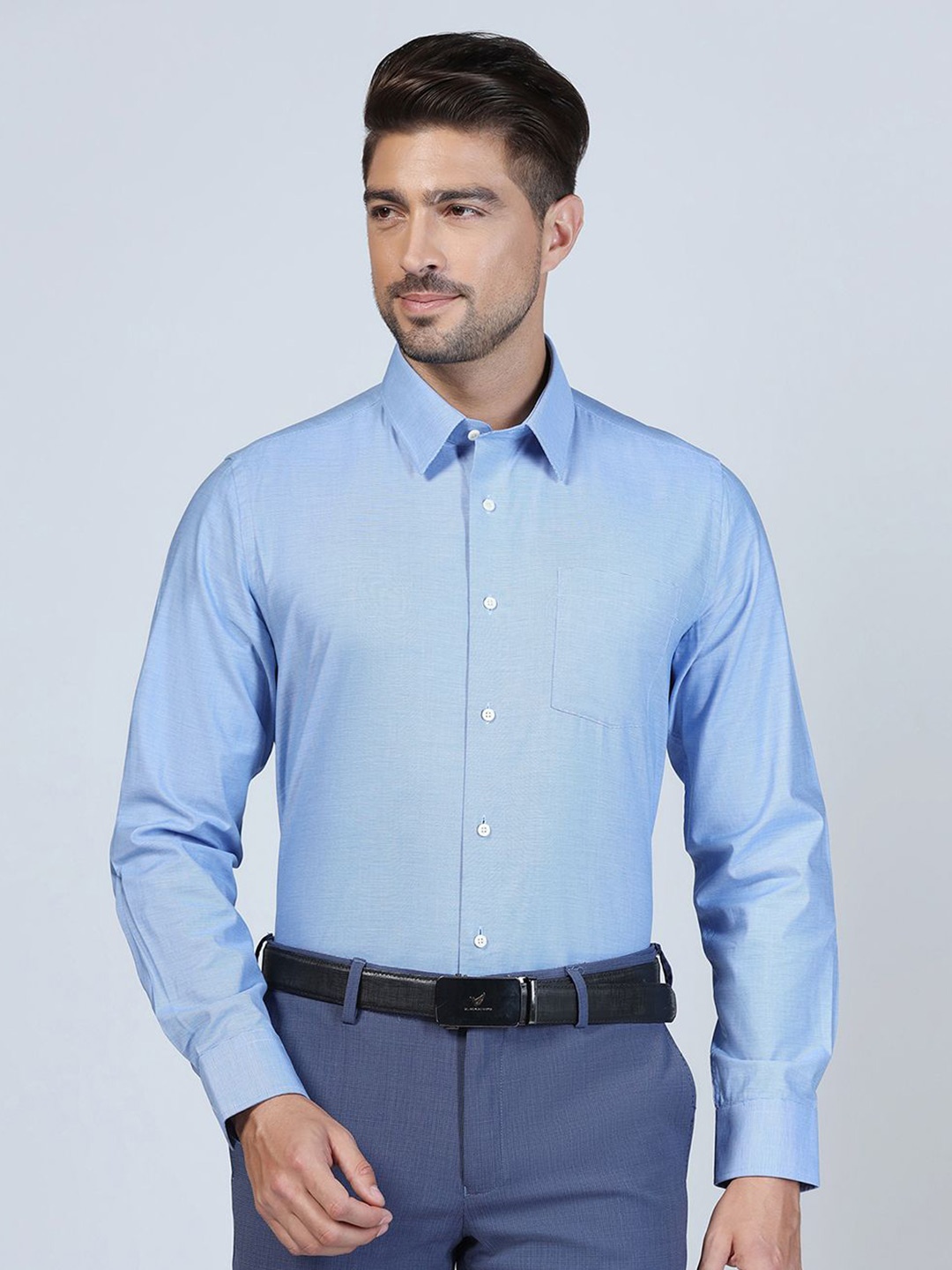 

Blackberrys Men Slim Fit Opaque India Slim Casual Shirt, Blue