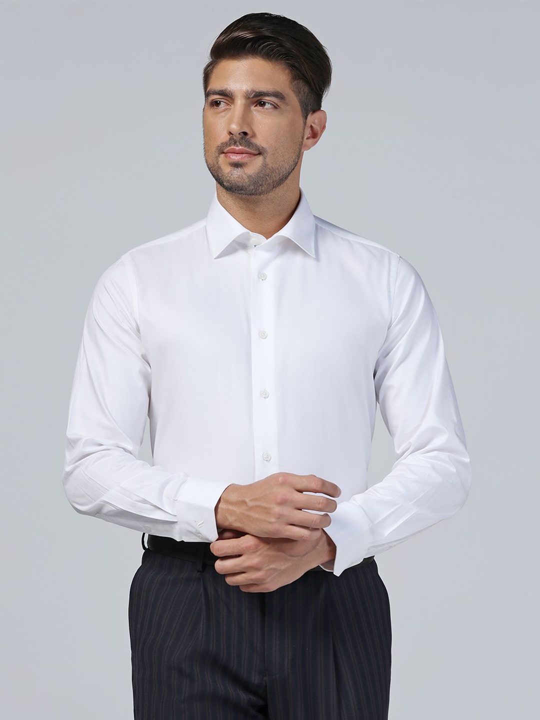 

Blackberrys Men Slim Fit Opaque Formal Shirt, White