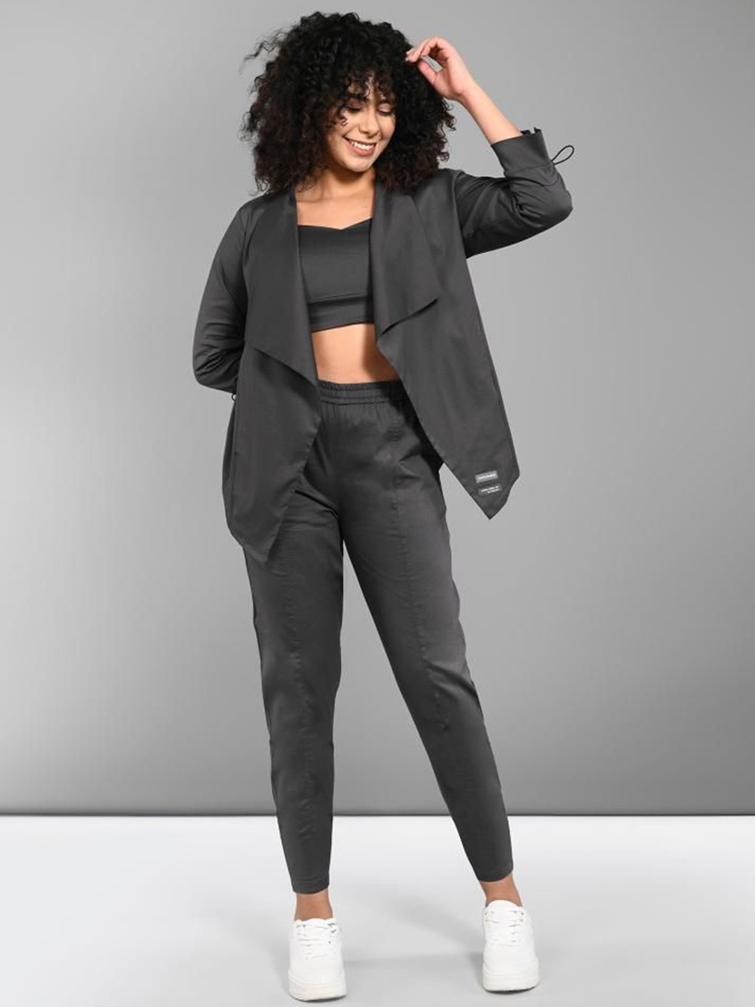

Tuna London Sleeveless Top & Trouser with Shrug Co-Ord Set, Grey