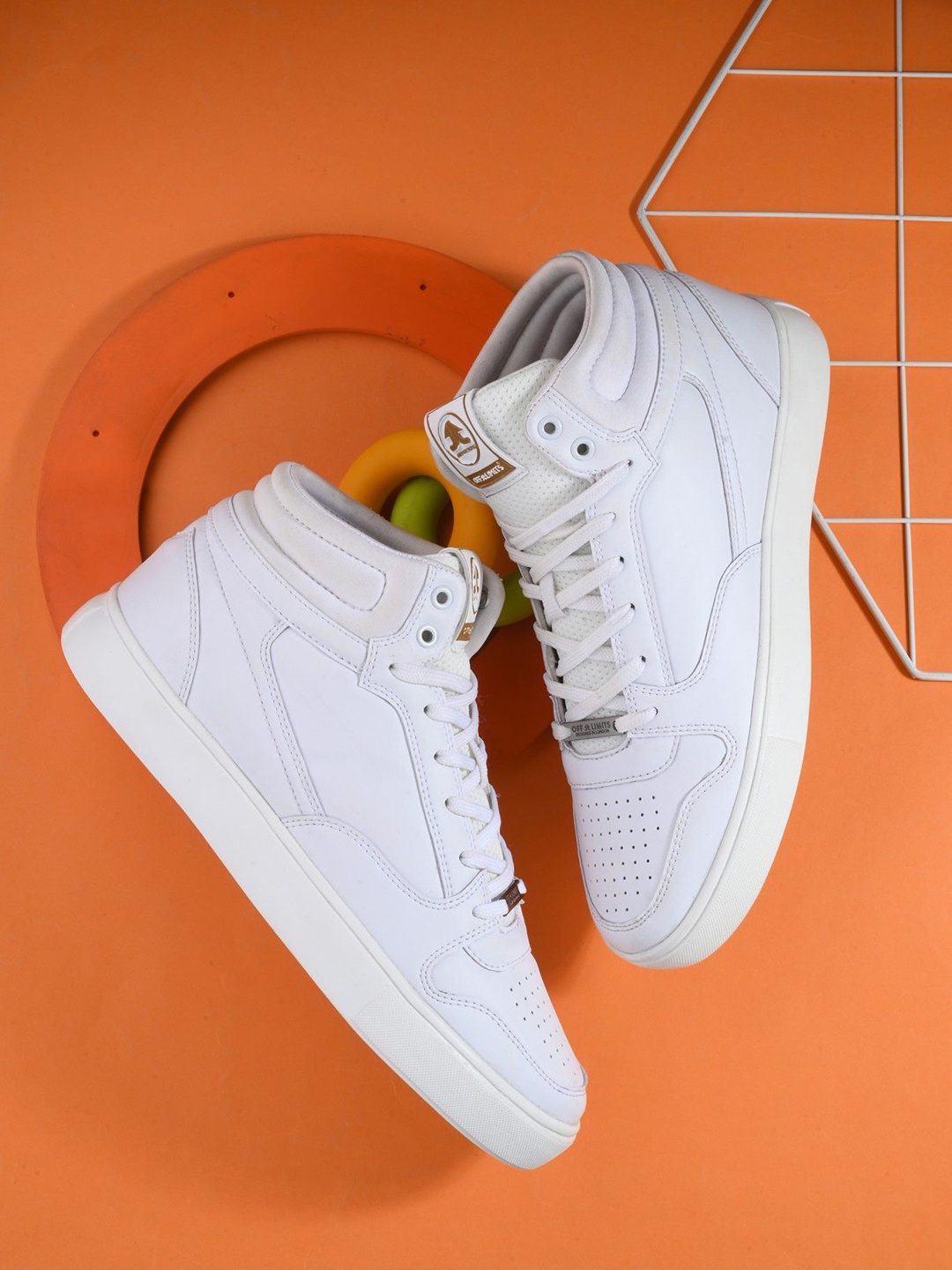 

OFF LIMITS Men Perforations Sneakers, Off white