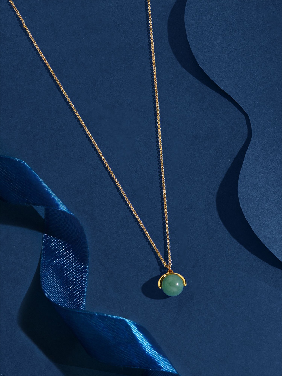 

Accessorize 14KTGold-Plated Stone-Studded Spherical Aventurine Chain, Gold