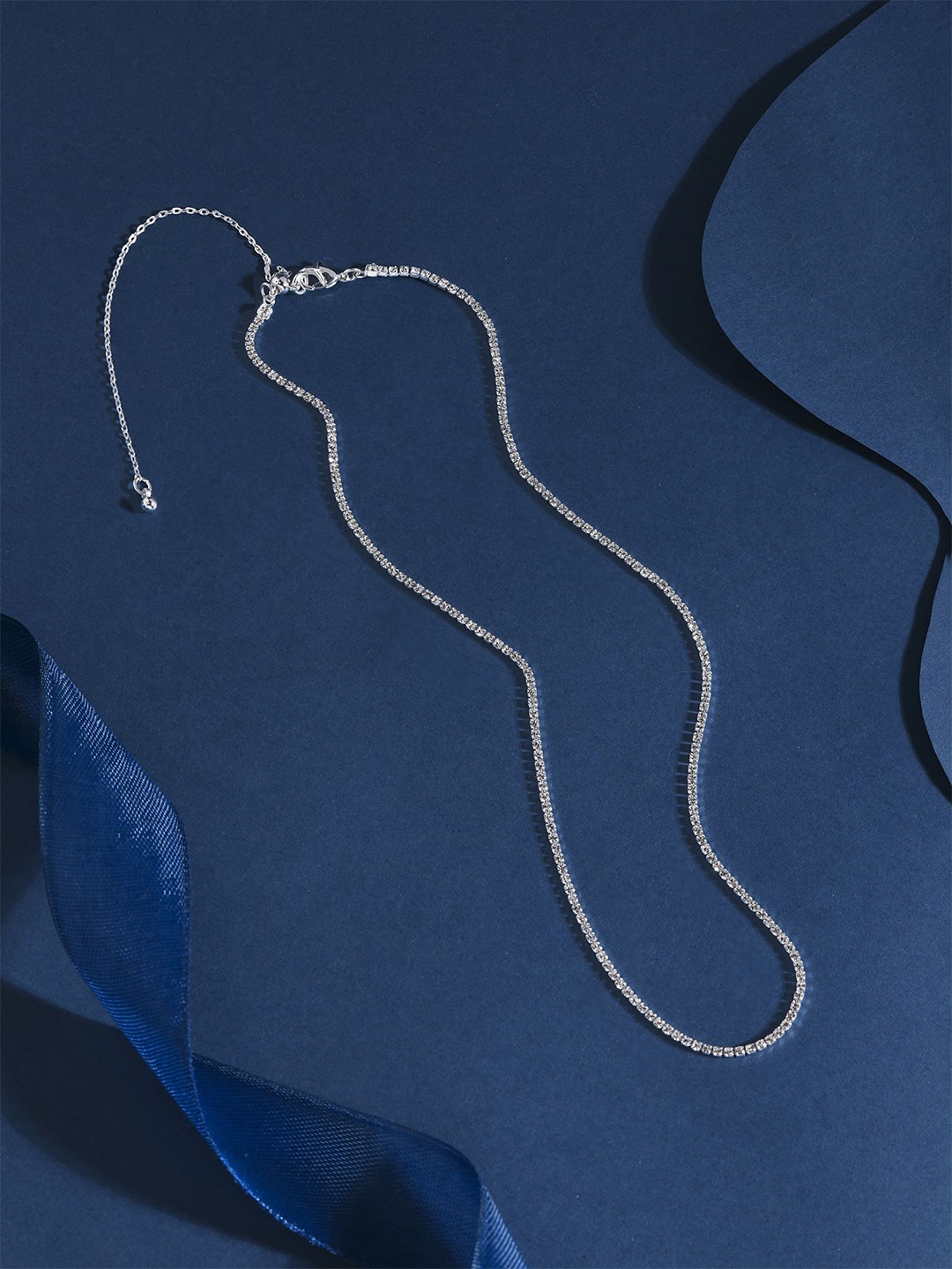 

Accessorize Sterling Silver Cubic Zirconia Studded Chain