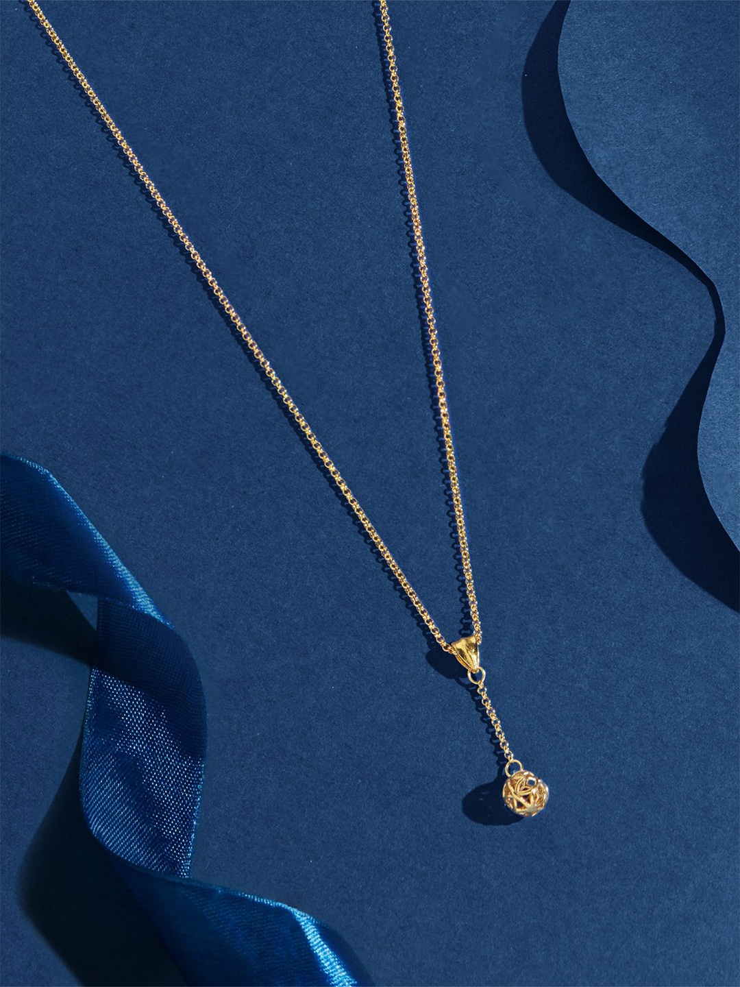 

Accessorize 14KT Gold-Plated Textured Pendant With Chain