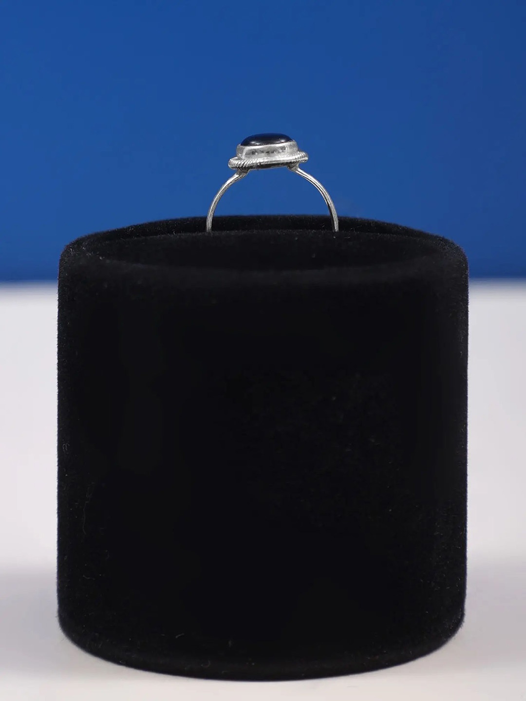 

Exotic India Black Onyx Gemstone Oval Shape Sterling Silver Designer Ring