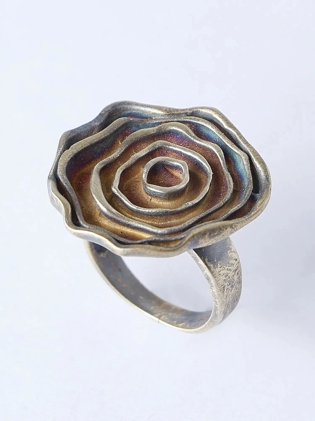 

Exotic India Sliver-Plated Sterling Silver Finger Ring