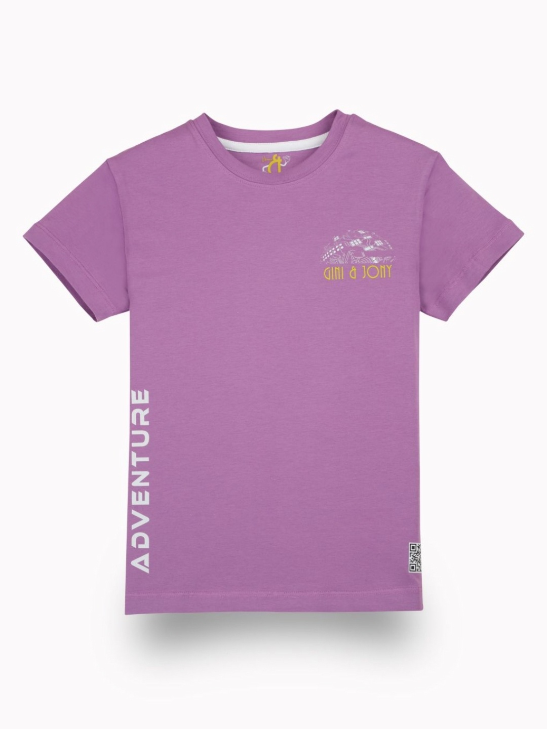 

Gini and Jony Boys Typography T-shirt, Purple