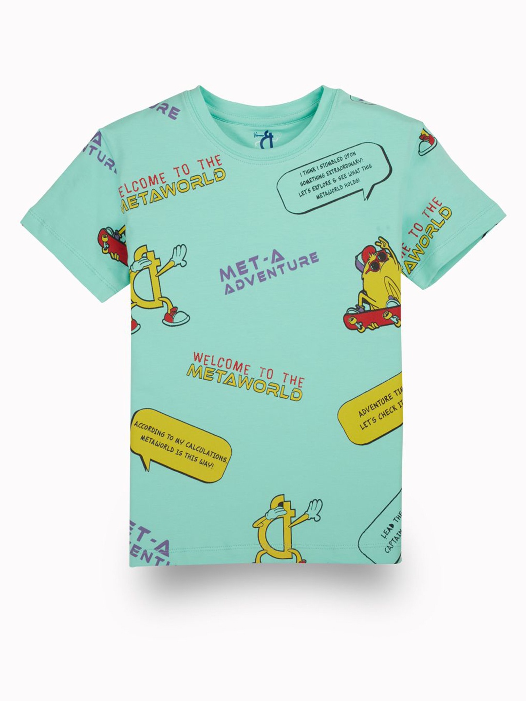

Gini and Jony Boys Printed Regular Fit T-shirt, Blue