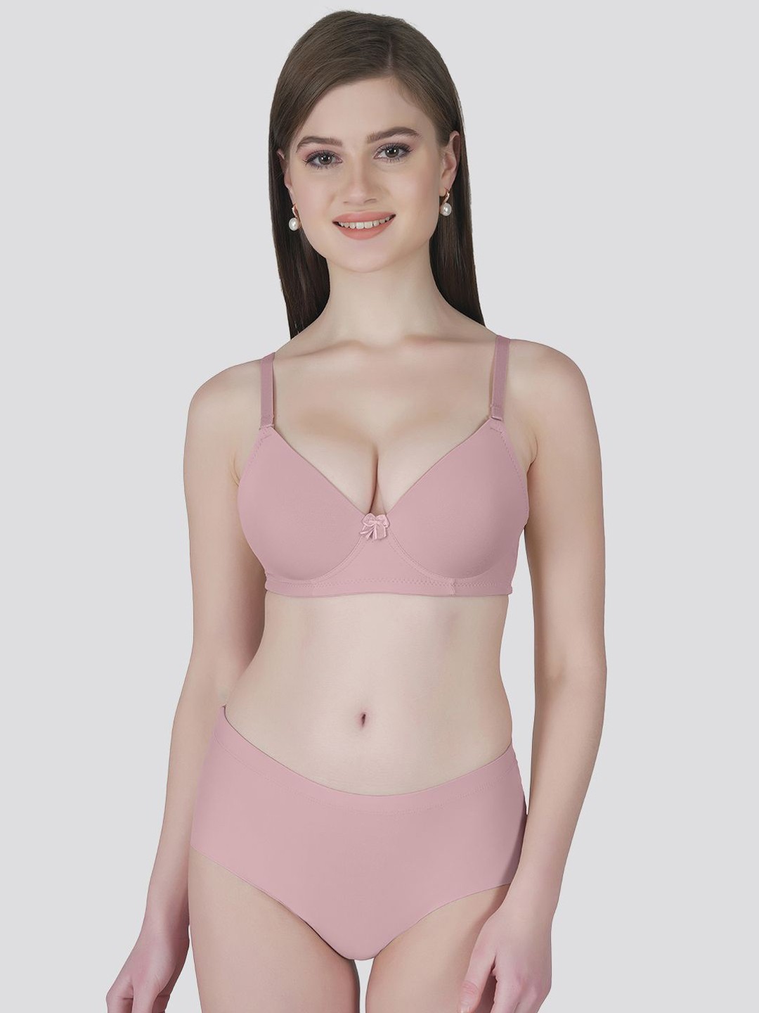 

Tweens Women Heavily Padded Lingerie Set TW-9199-PLM-PAN-1PC, Pink