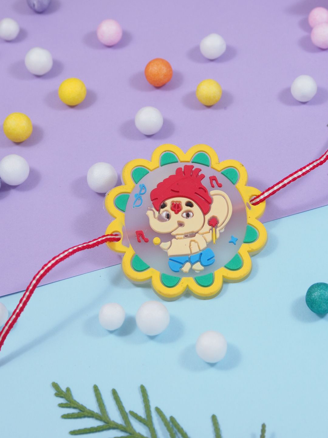 

I Jewels Boys Shree Ganesha Thread Rakhi, Yellow
