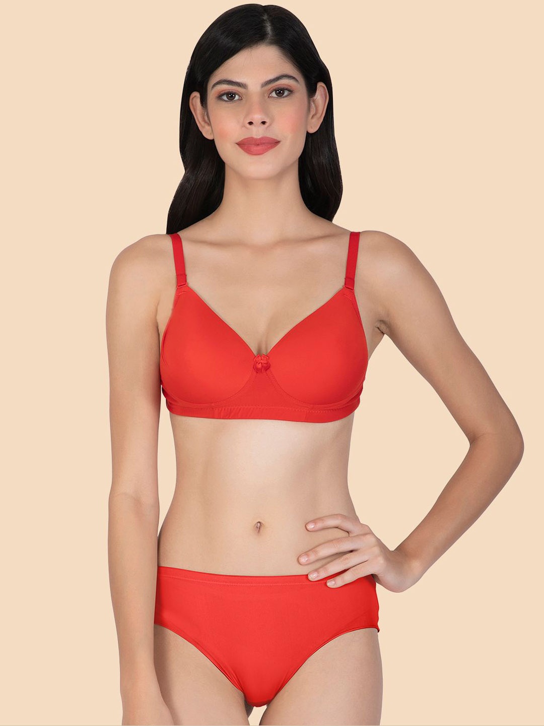 

Tweens Heavily Padded Lingerie Set TW-9195-RD-PAN-1PC, Red