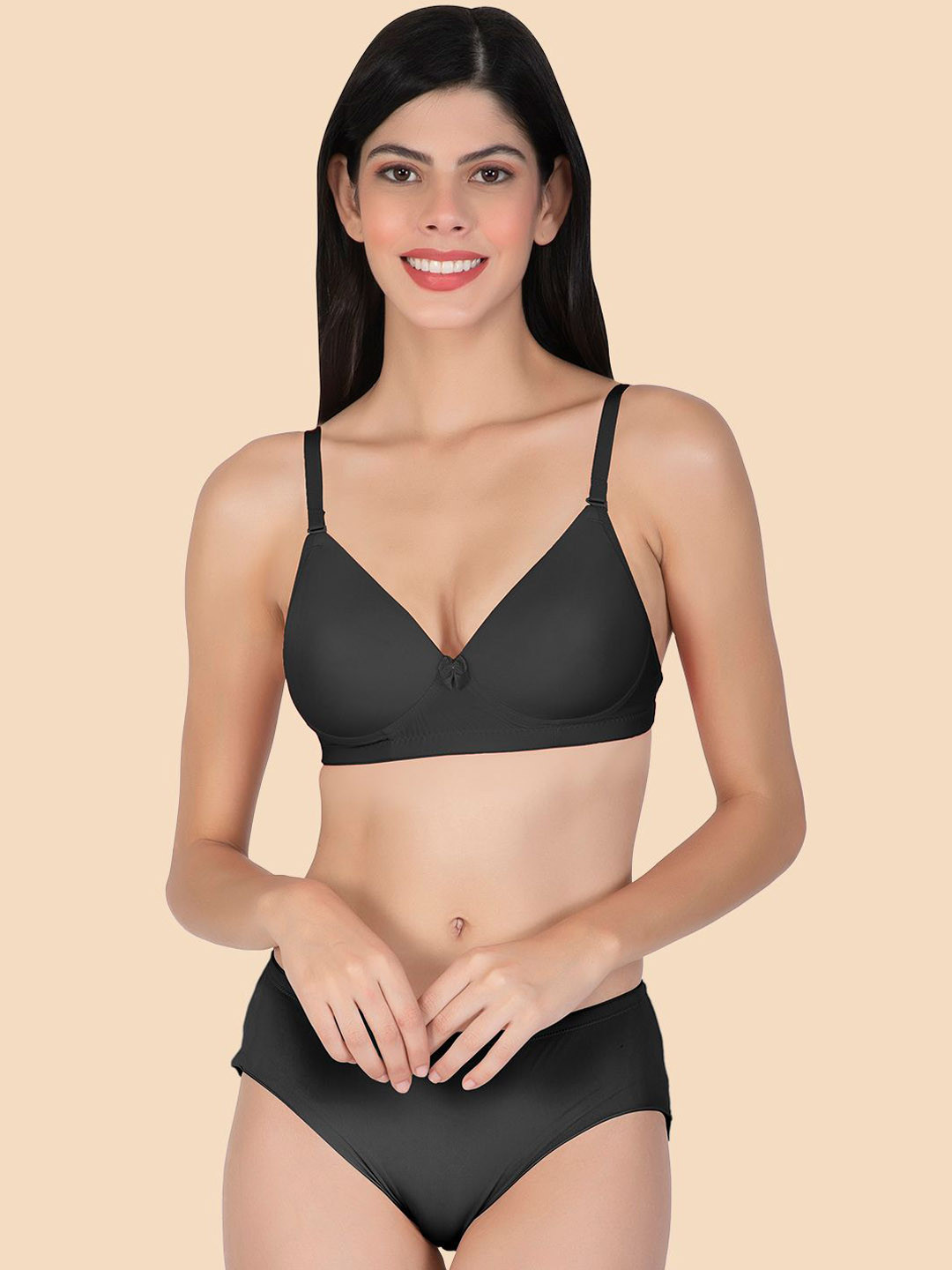 

Tweens Heavily Padded Lingerie Set TW-9195-BLK-PAN-1PC, Black