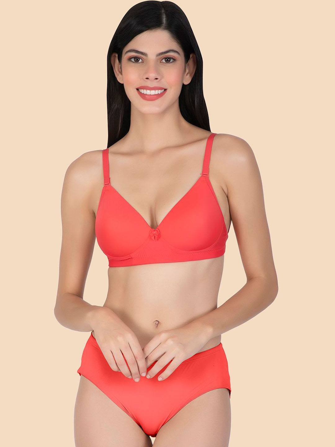 

Tweens Heavily Padded Lingerie Set TW-9195-CRL-PAN-1PC, Coral
