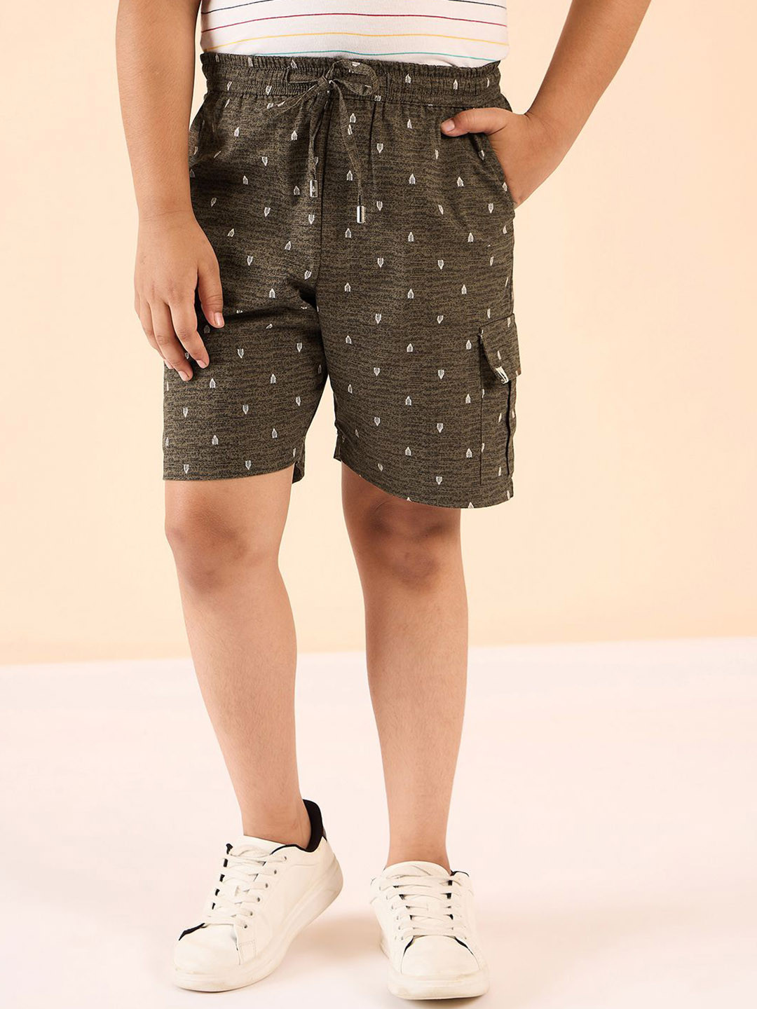 

Stylo Bug Boys Printed Outdoor Shorts, Brown