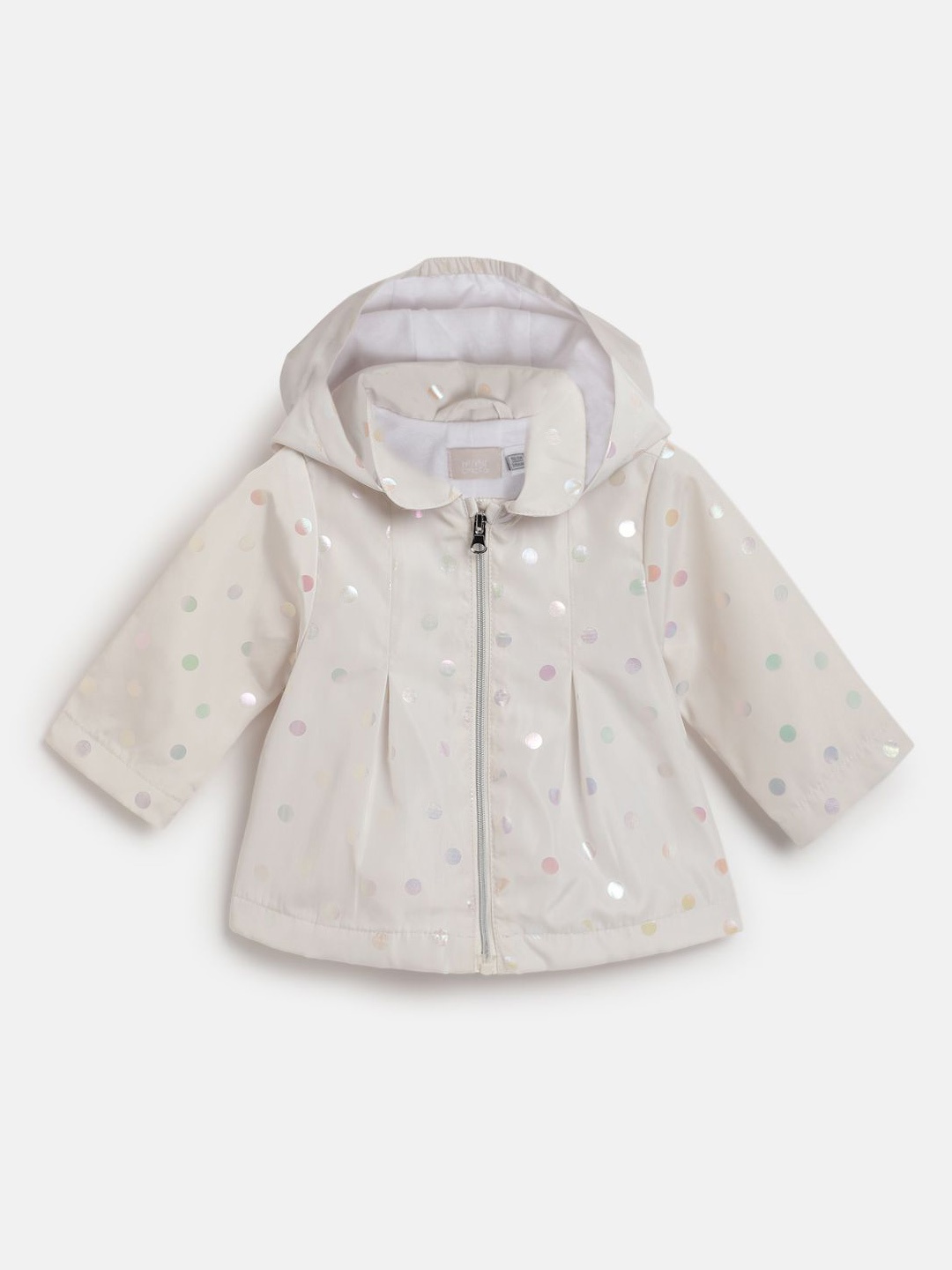 

Chicco Girls Padded Printed Jacket with detachable Hood, White