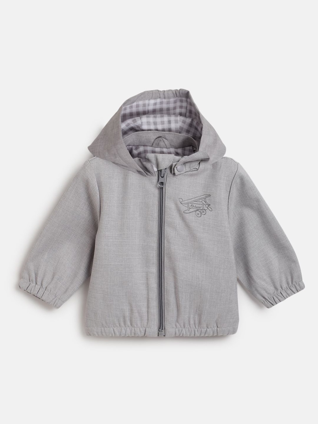 

Chicco Boys Crop Tailored Jacket with detachable Hood, Grey