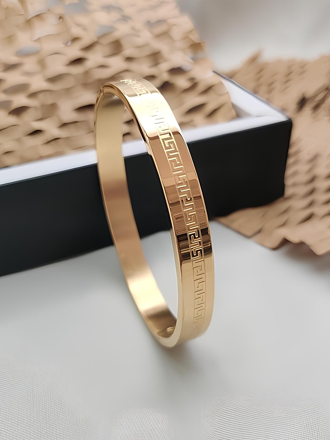 

KARISHMA KREATIONS Gold-Plated Stainless Steel Cuff Bracelet