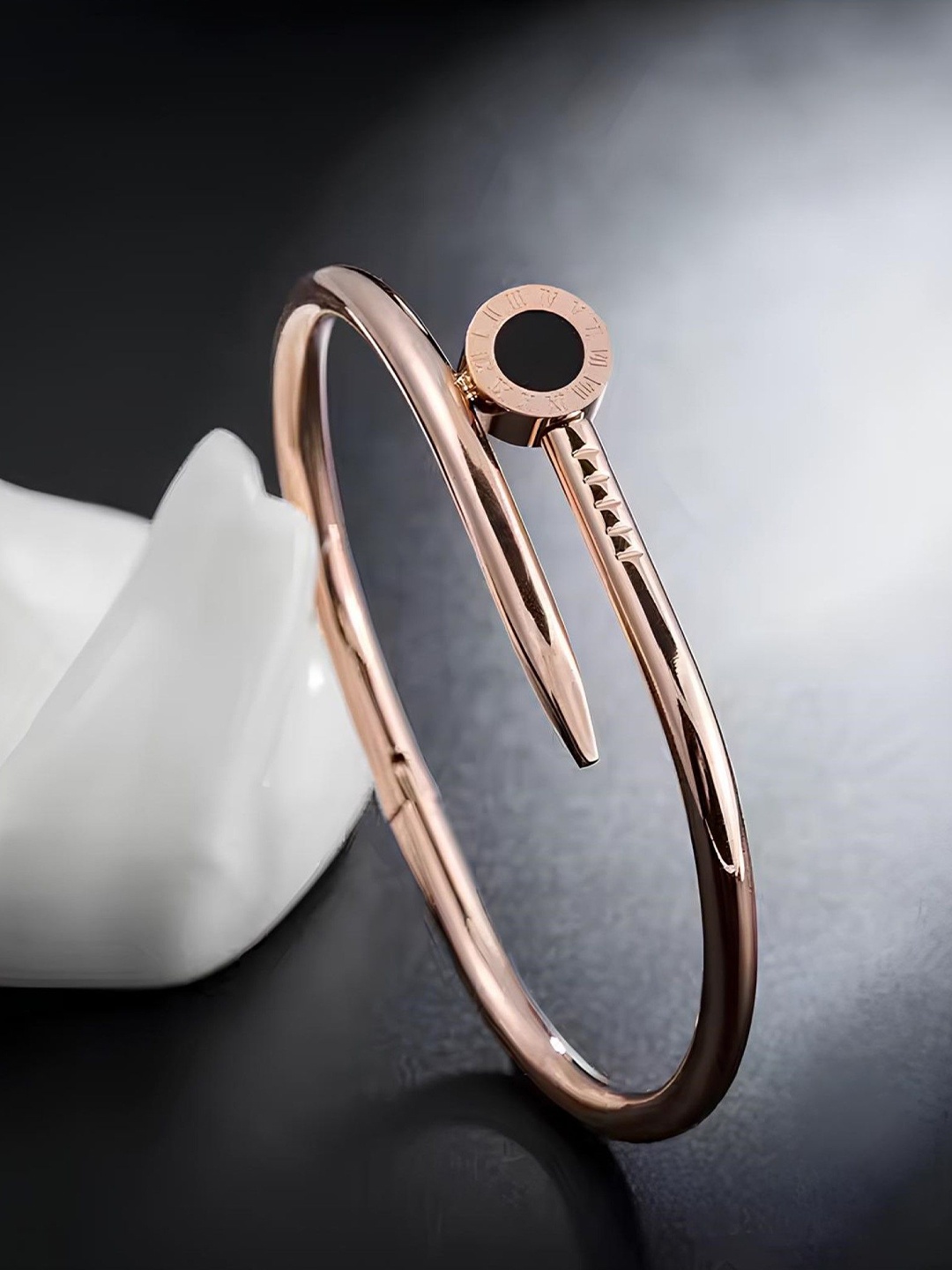 

KARISHMA KREATIONS Rose Gold-Plated Stainless Steel Cuff Bracelet