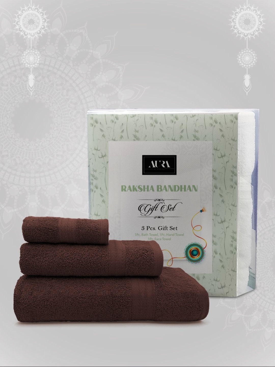 

Aura Coffee Brown 3 Pieces Raksha Bandhan Home Gift Set