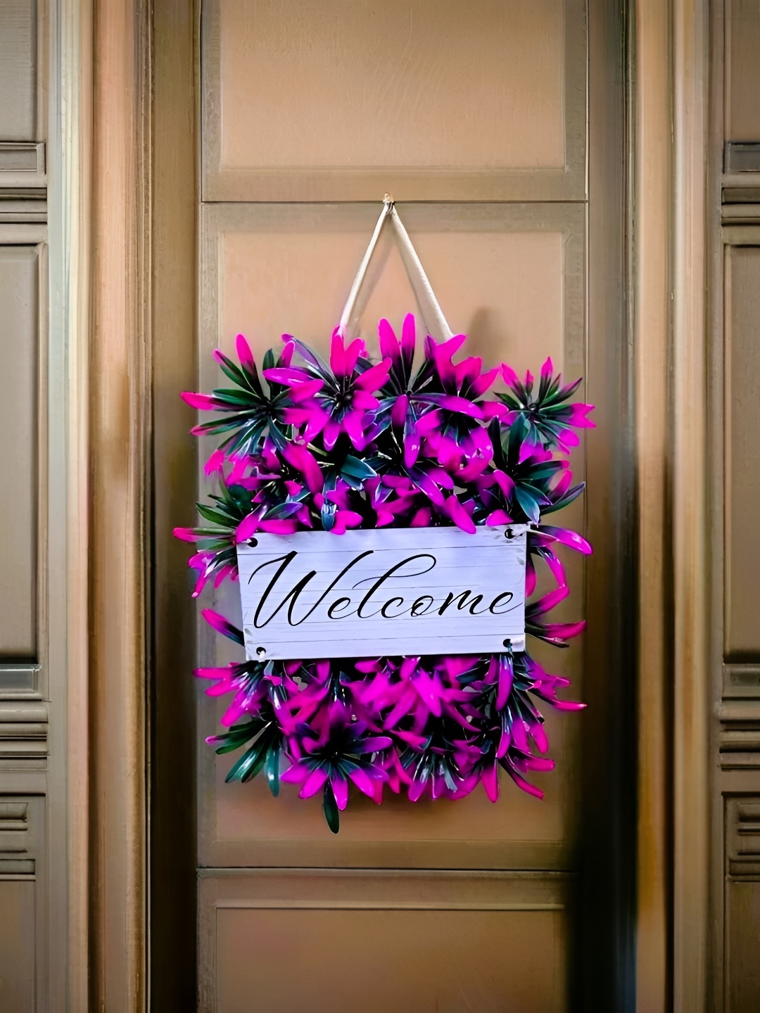 

Akaar Pink & Green Welcome Signage Wall Hanging
