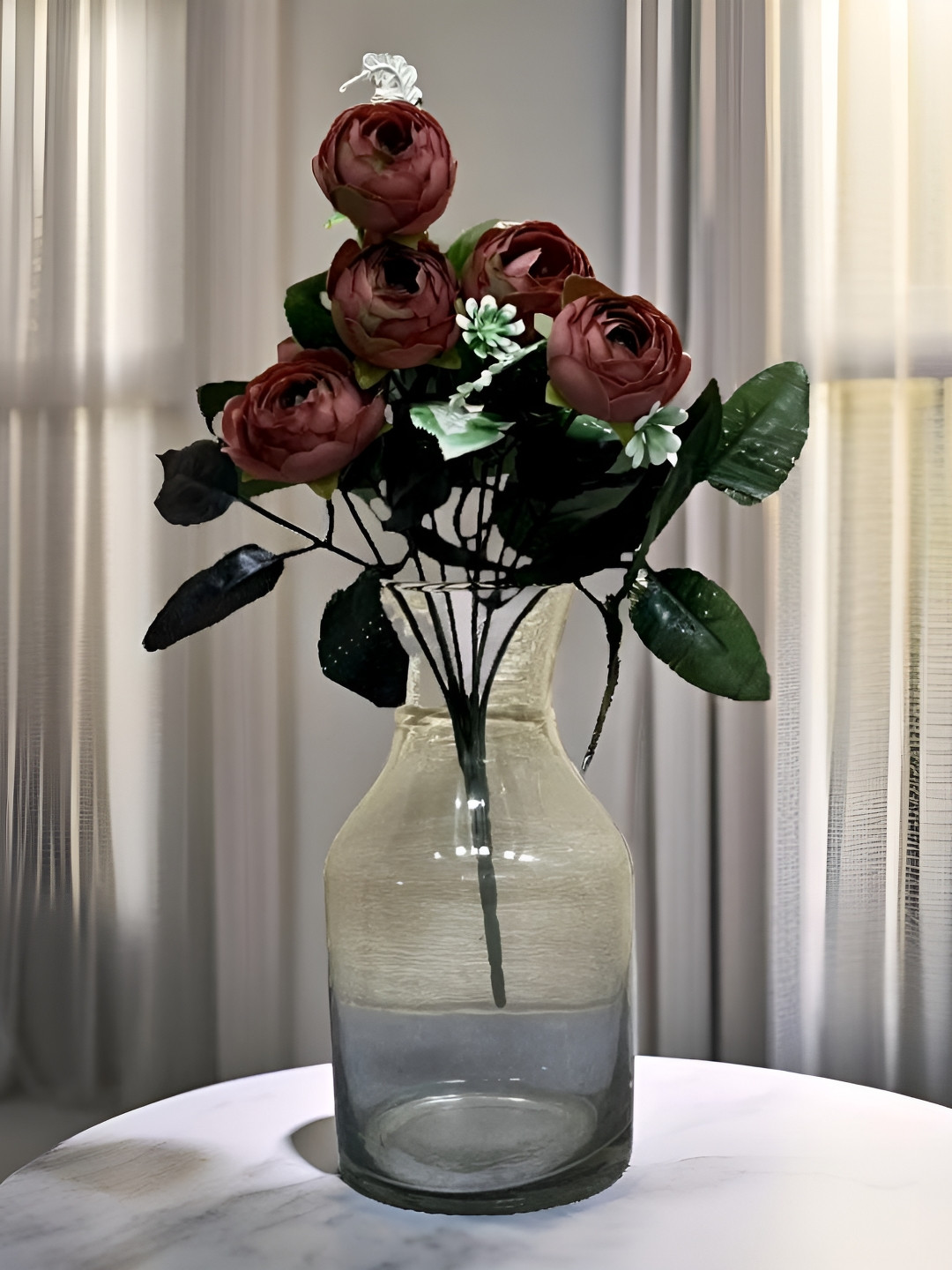 

Akaar Brown & Green Peony Artificial Flower