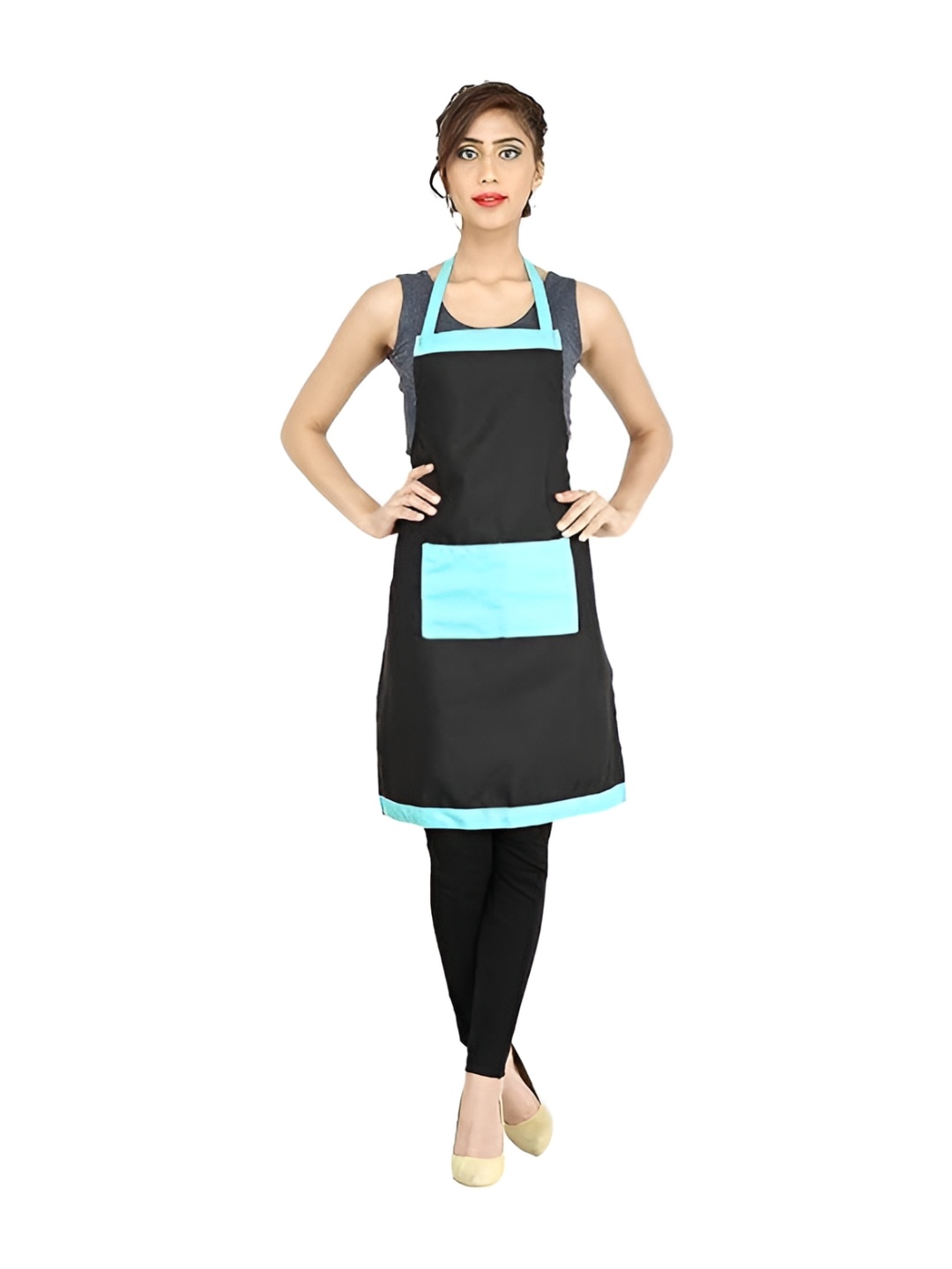 

SWITCHON Black and Green Aprons With Center Pocket