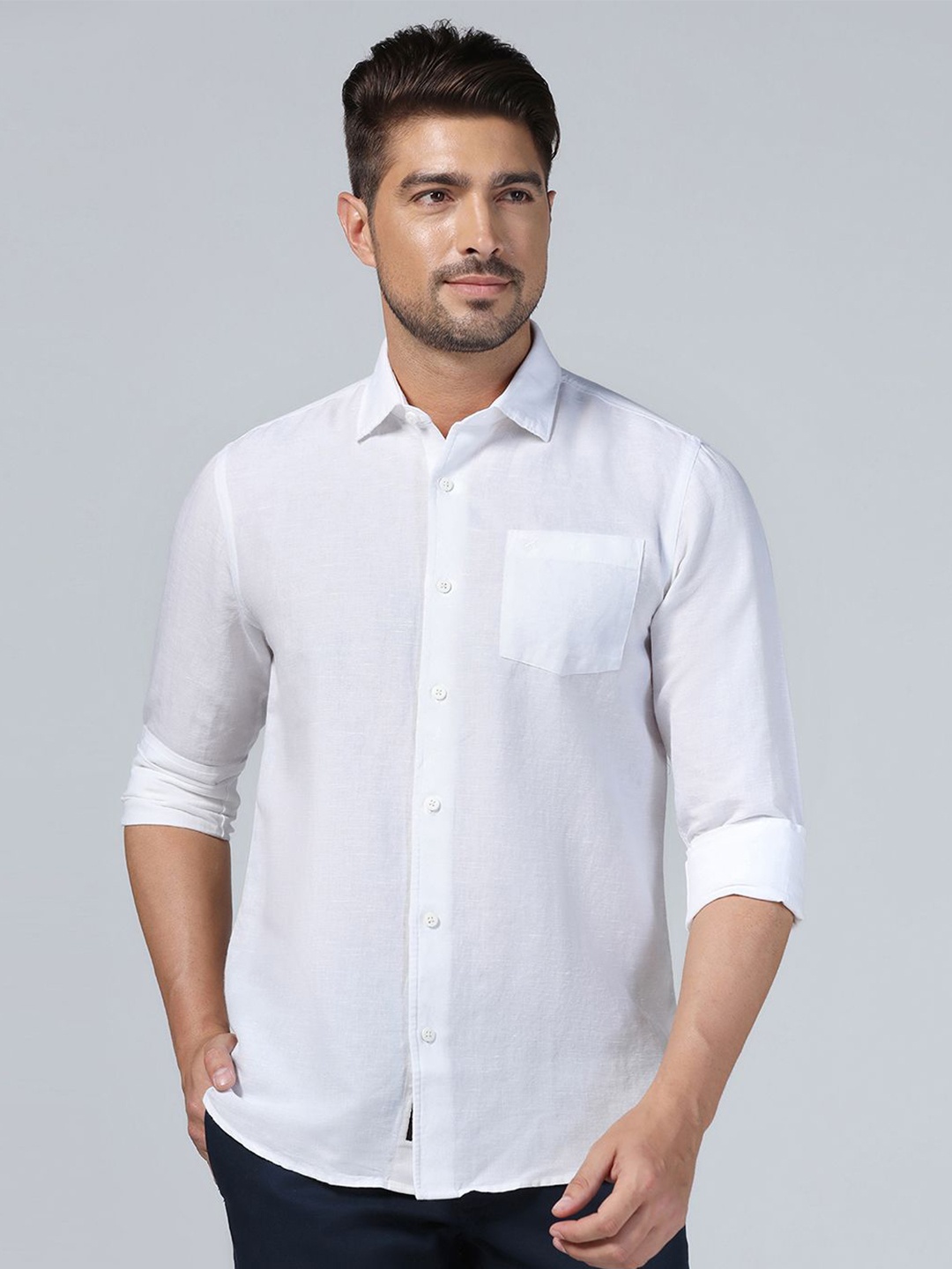 

Blackberrys Men Slim Fit Opaque Formal Shirt, White
