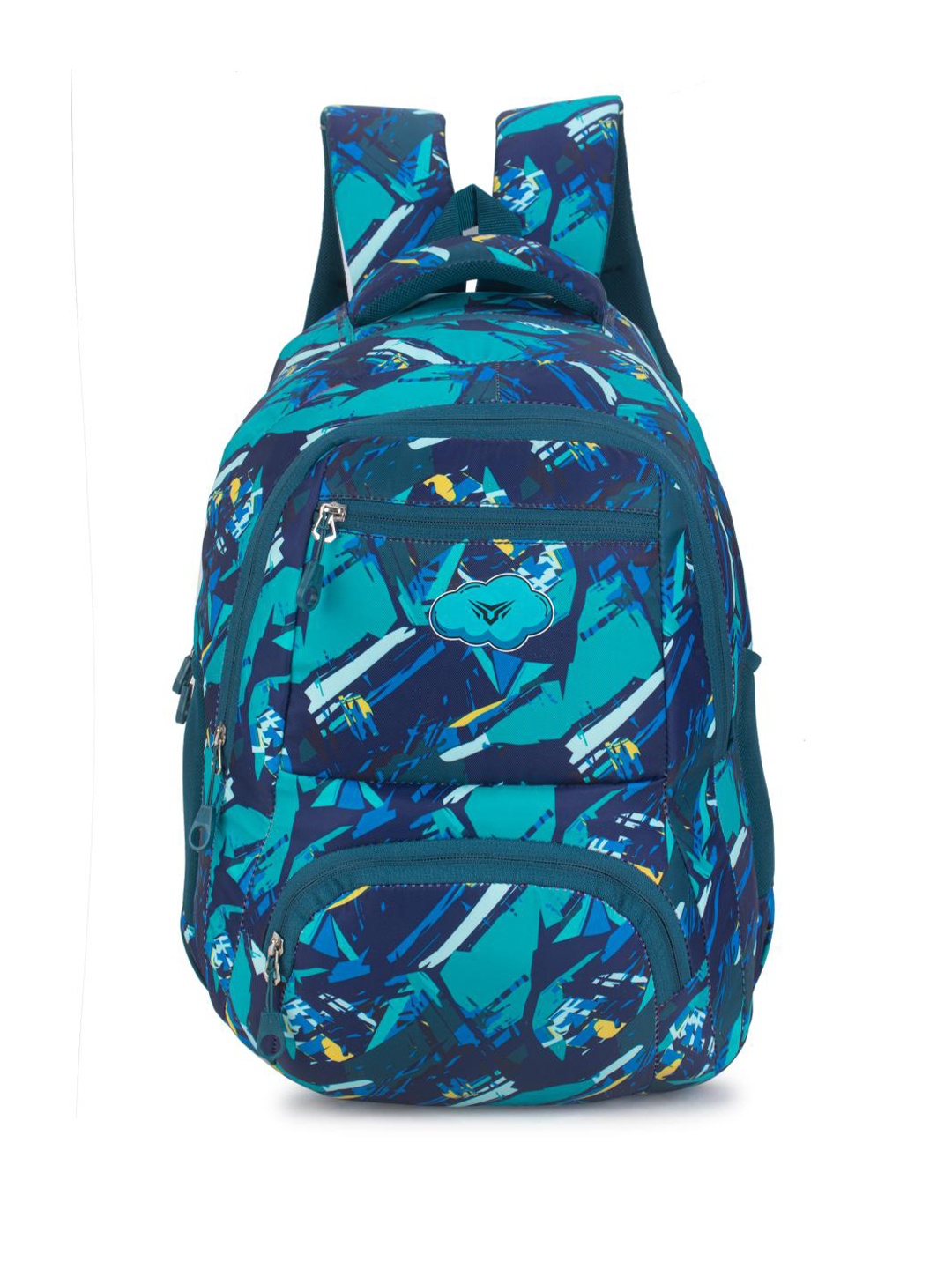 

YA MALEKO Women Graphic Padded Mesh Zip Pocket Backpack, Blue