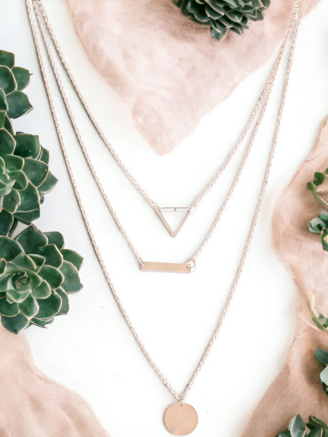 

fabula Rose Gold Plated Layered Necklace