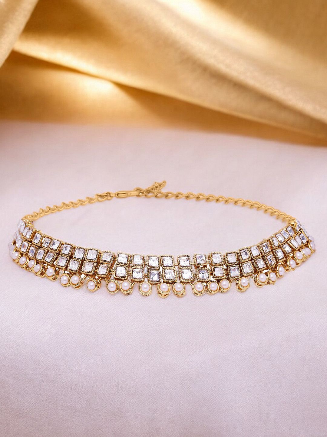 

fabula Gold-Plated Kundan Choker Necklace