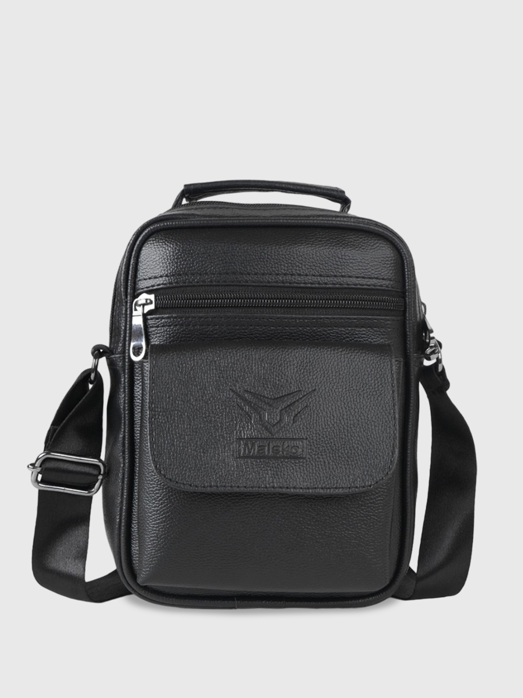 

YA MALEKO Men Printed Structured Handheld Sling Bag, Black